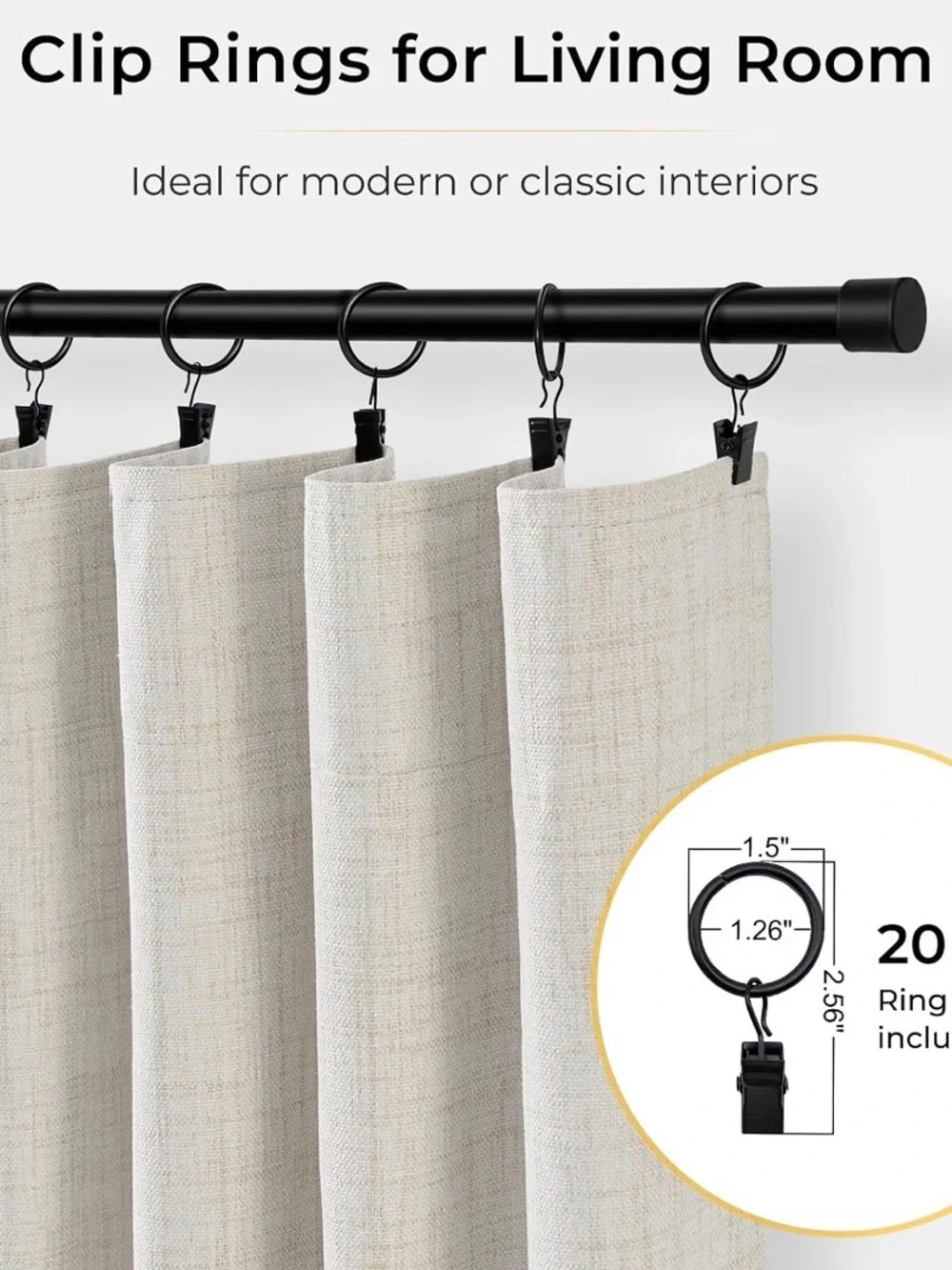 New INOVADAY 100% Blackout Curtains for Bedroom Black Out Curtains W50×L84